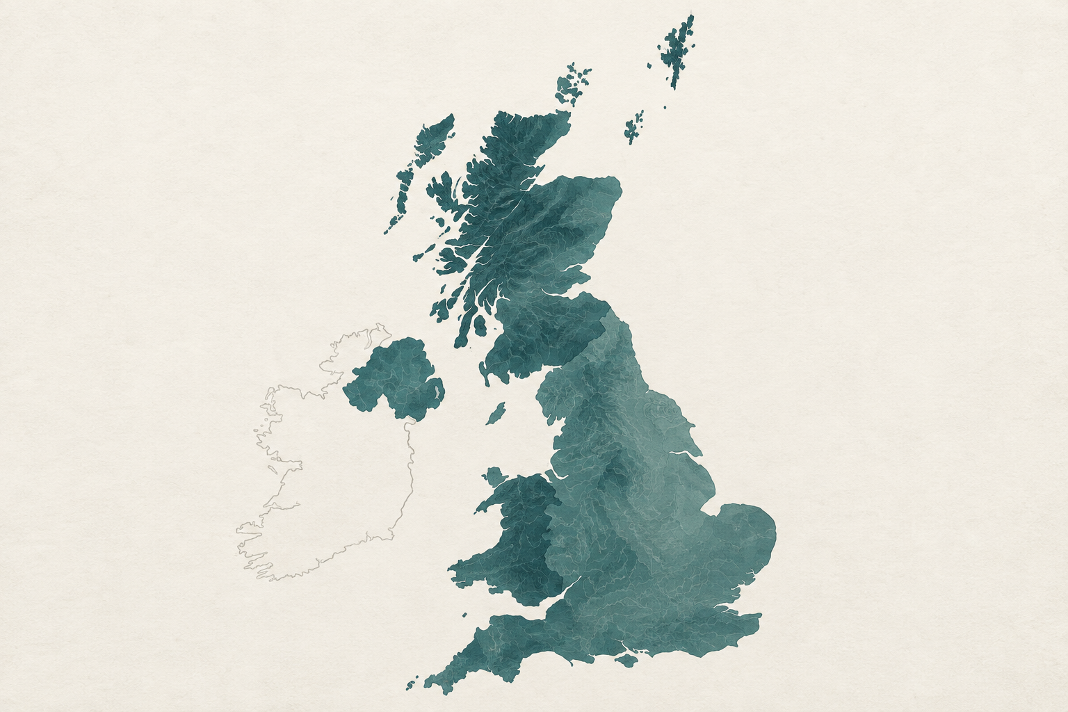 Map of Great Britain and Ireland, with Doncaster highlighted